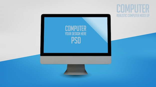 Computer Mock Up Premium PSD