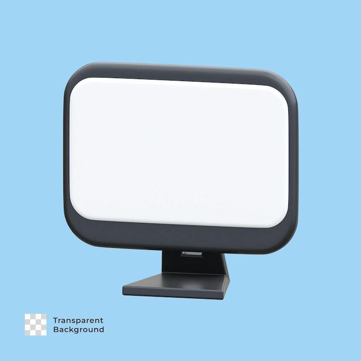 PSD computer monitor 3d render illustration
