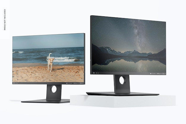 Computer Monitors Mockup
