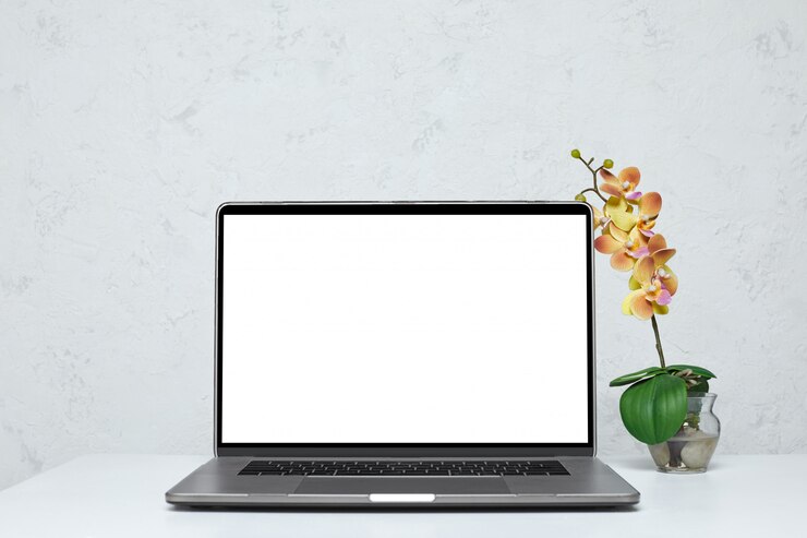 PSD computer portatile con schermo vuoto vuoto