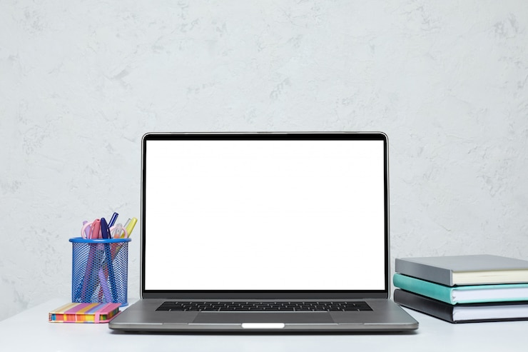 PSD computer portatile con schermo vuoto vuoto