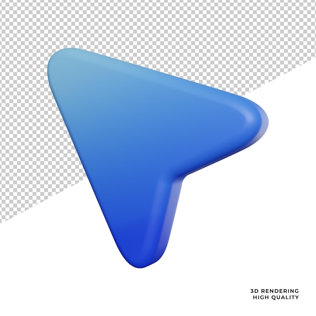 Computer Richtungen Seitenansicht Symbol 3D-Rendering-Illustration mit transparentem Hintergrund