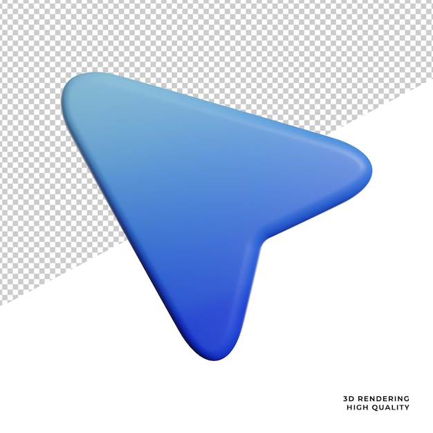 Computer Richtungen Vorderansicht Symbol 3D-Rendering-Illustration mit transparentem Hintergrund