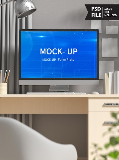 Computer screen concept mockup