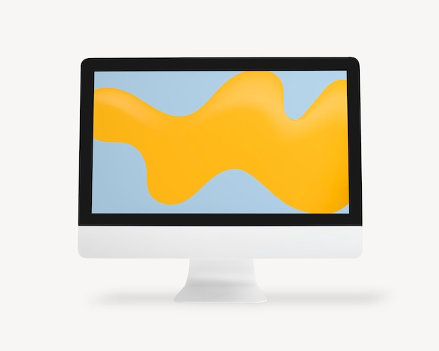 Computer screen mockup digital device psd