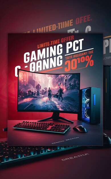 PSD computerspiele black friday super sale soziale medien post design vorlage