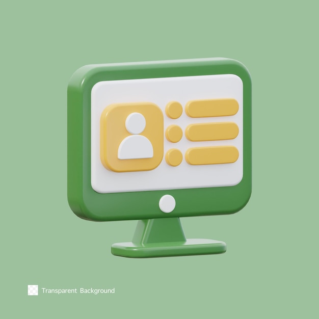 Computersymbol 3D-Rendering-Illustration