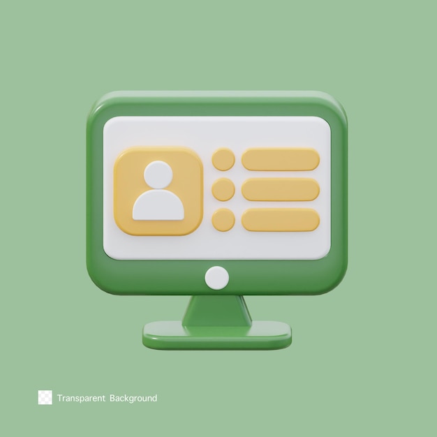 Computersymbol 3D-Rendering-Illustration