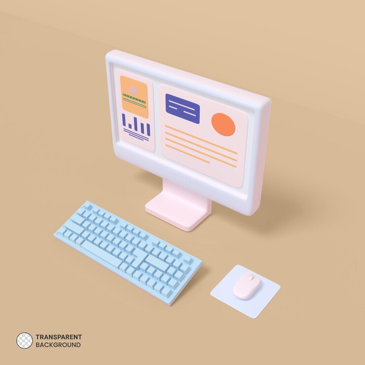 PSD computersymbol isolierte 3d-darstellung