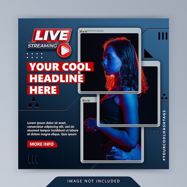 Conceito criativo cyber Retro computador minimalista guia instagram pós modelo de promoção