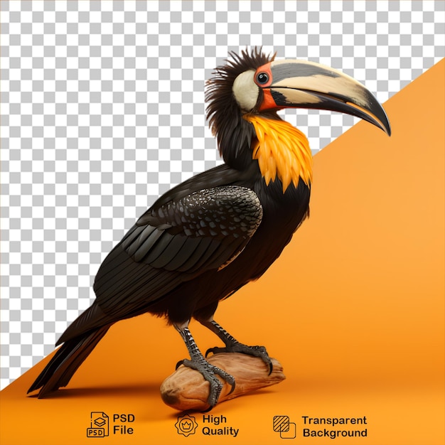 PSD conceito de aves tropicais isolado em fundo transparente incluir arquivo png