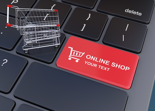 PSD conceito de compras online