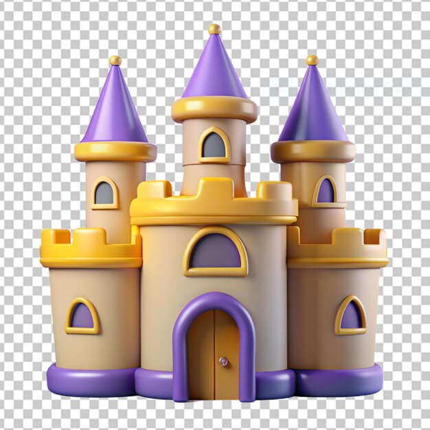 PSD conceito de conto de fadas 3d com castelo