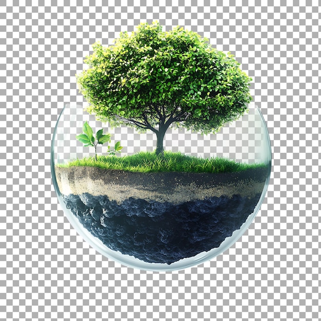 Conceito de Crescimento e Sustentabilidade da PNG em um fundo transparente