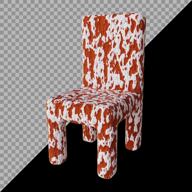 Conceito de design de interiores de cadeira em renderização em 3d