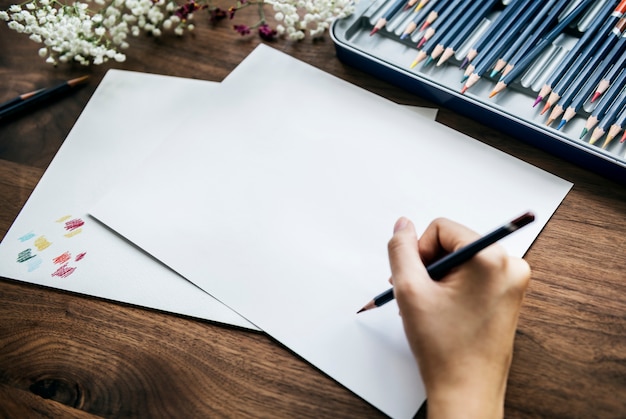 Conceito de espaço de trabalho de ilustração com copyspace