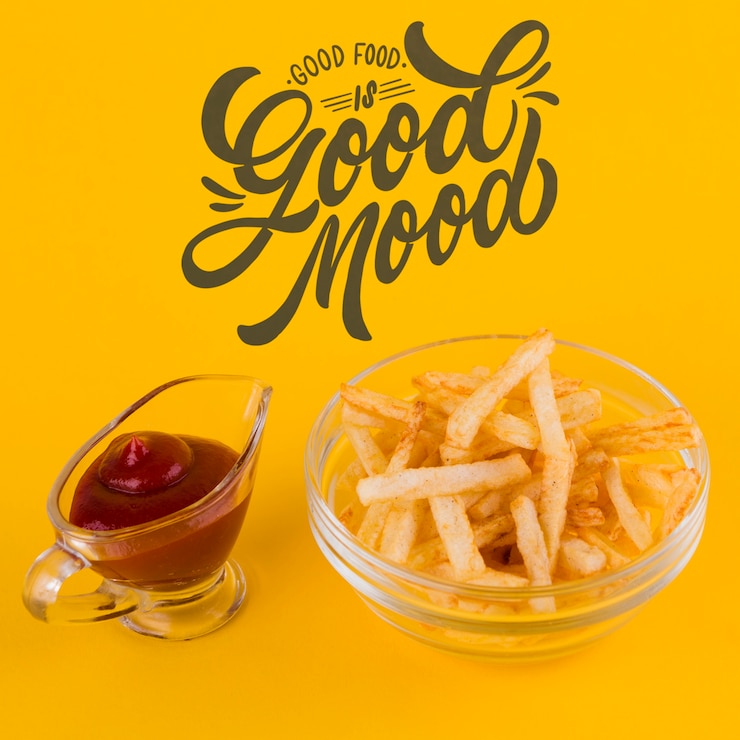 PSD conceito de fast food com copyspace