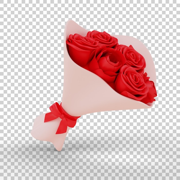 Conceito de ícone de flores isolado renderização 3d