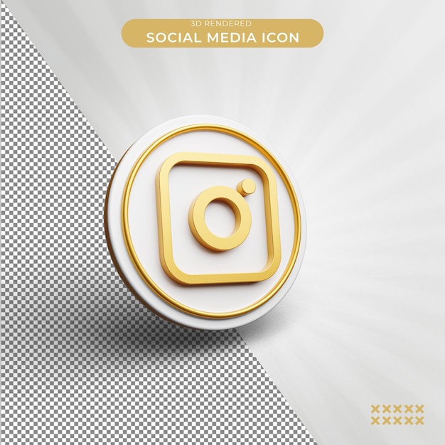 PSD conceito de ícone de mídia social instagram renderizado 3d