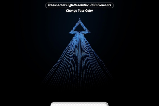 PSD conceito de inicialização seta para cima linhas de circuitos abstratos tecnologia futurista