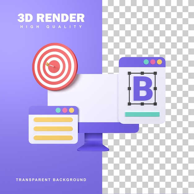 Conceito de marca de renderização 3d.