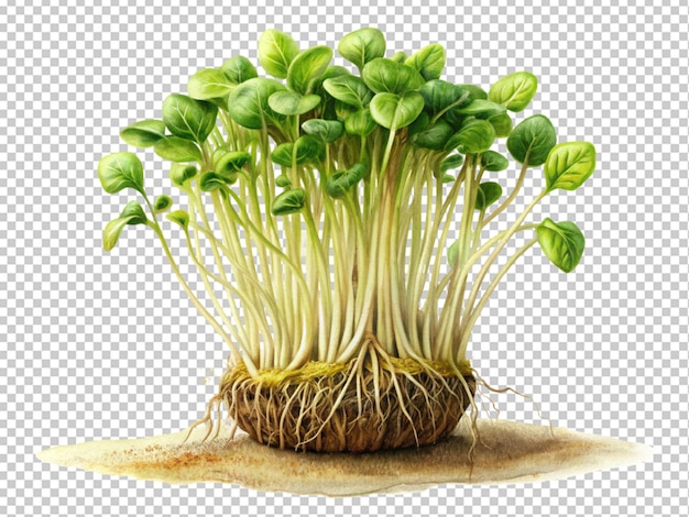 PSD conceito de microgreens de nutrição saudável