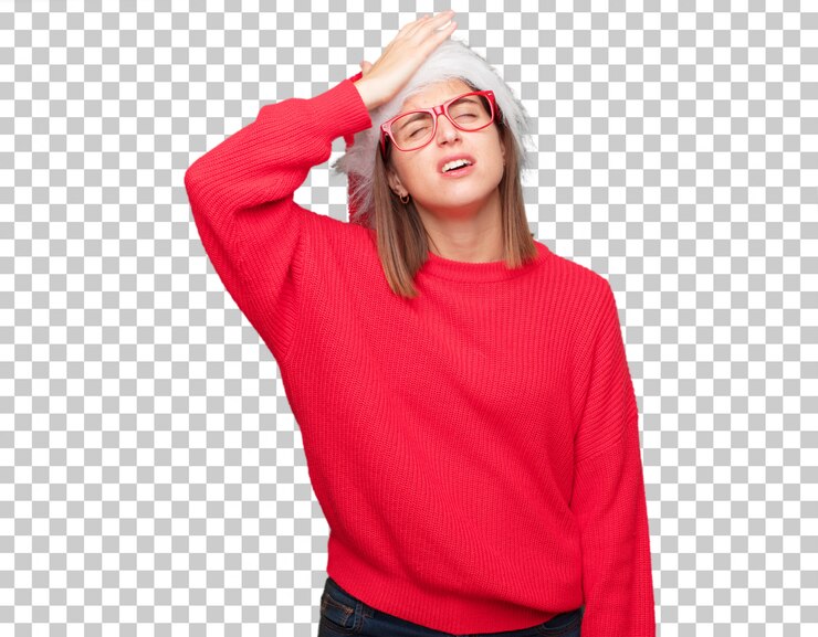 PSD conceito de natal jovem mulher bonita. fundo editável