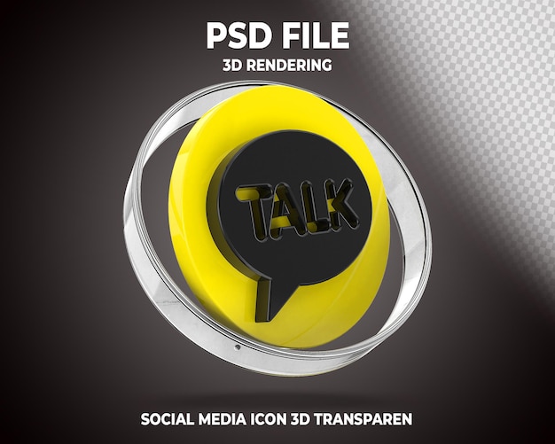 PSD conceito de renderização 3d icon talk