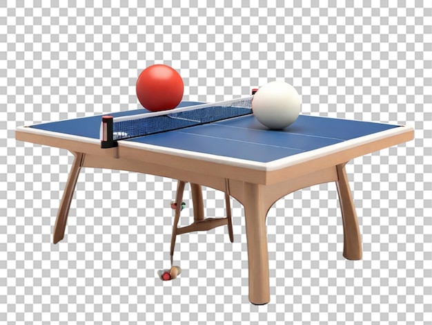 PSD conceito de tênis de mesa com raquetes e bola