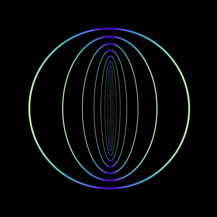 PSD concentric circles with gradient effect