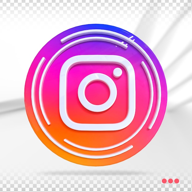 Concept 3d Des Médias Sociaux Du Logo Instagram