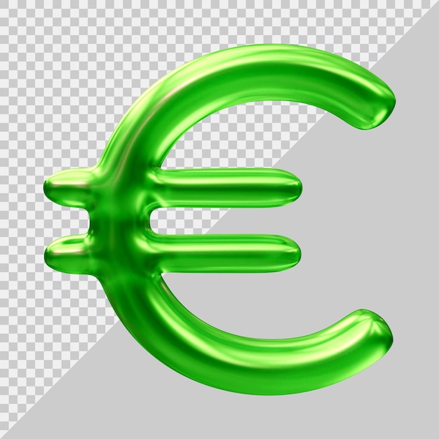 Concept d'argent d'icône de devise de signe d'euro dans le rendu 3d