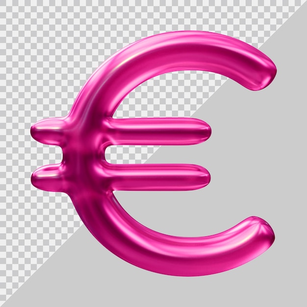 Concept d'argent d'icône de devise de signe d'euro dans le rendu 3d