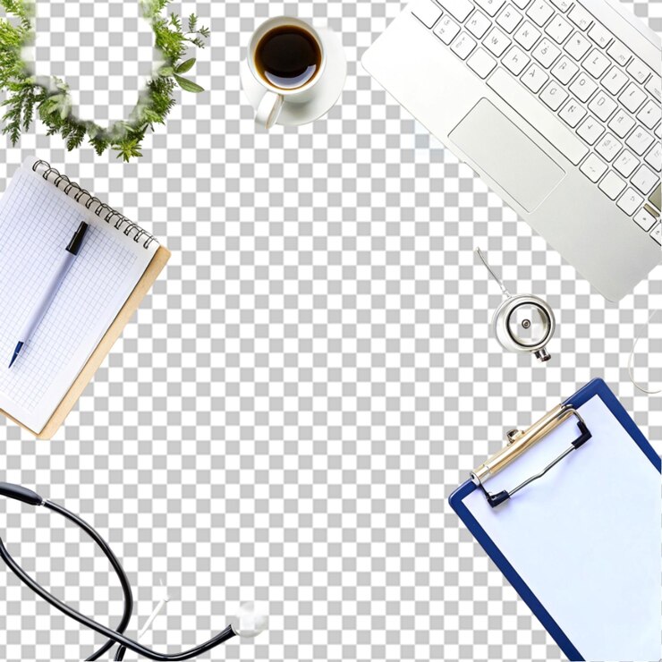 PSD concept de bureau avec espace de copie