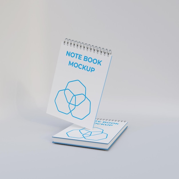 concept de bureau maquette de cahier à anneaux