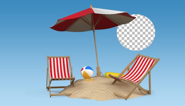 Concept de chaises de plage d'été pour votre projet