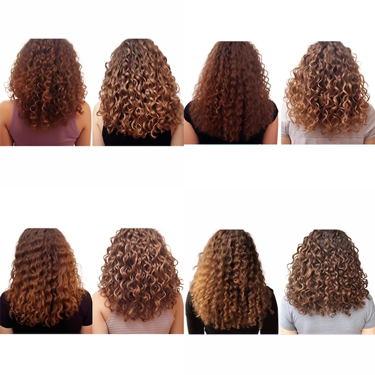 PSD concept de cheveux bouclés méthode cgm traitement au miel coup de cheveux avant et après