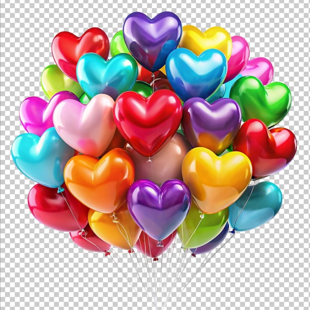 concept de collection en forme de ballon d'air à coeur coloré