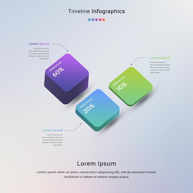 Concept Créatif Pour Les éléments Abstraits De L'infographie