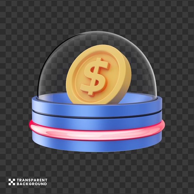 Concept Créatif Usd Dollar Secure Money 3d Illustration