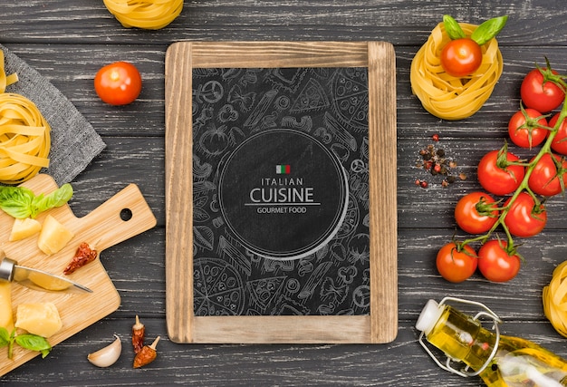 PSD concept de cuisine italienne de cuisine délicieuse