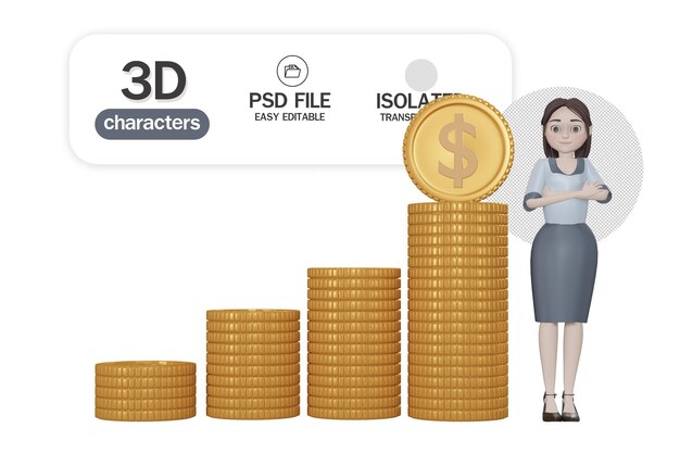 Concept économique D'entreprise De Salaire Avec Flèche Conception D'augmentation Des Revenus Rendu 3d