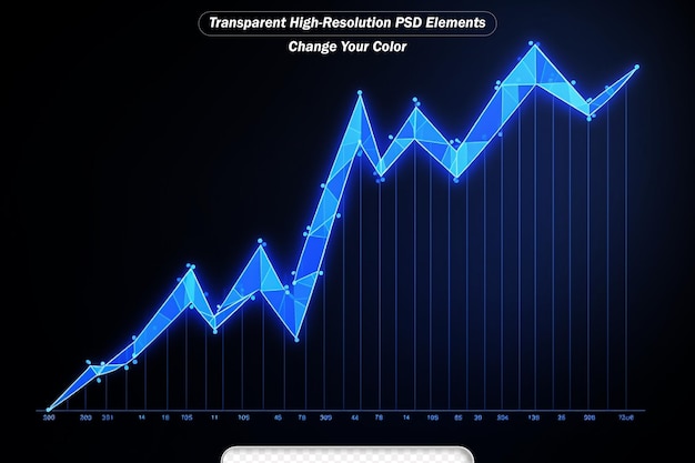 PSD concept d'entreprise en ligne sur le marché boursier graphique