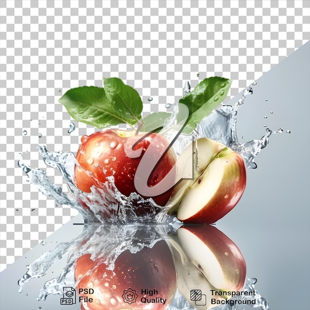 PSD concept de fruit de pomme isolé sur un fond transparent inclure un fichier png