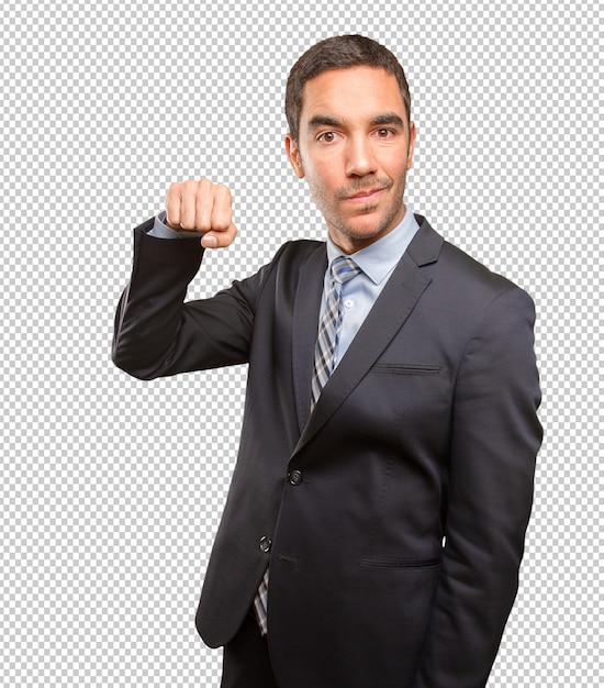 Concept d'un homme d'affaires puissant