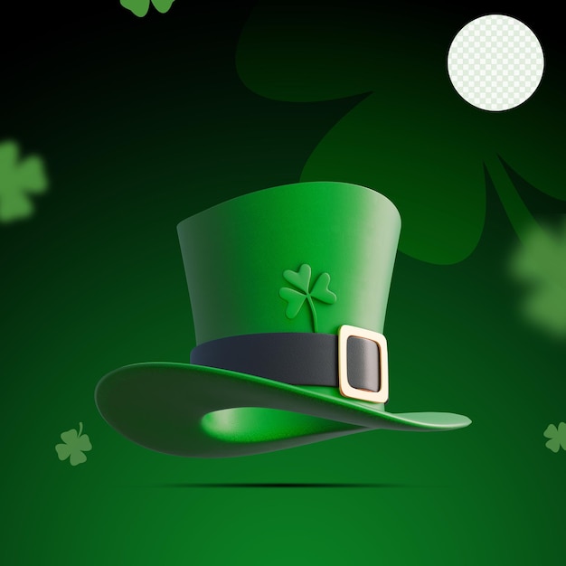 Concept De Jour De St Patrick Rendu 3d Avec Fond Transparent