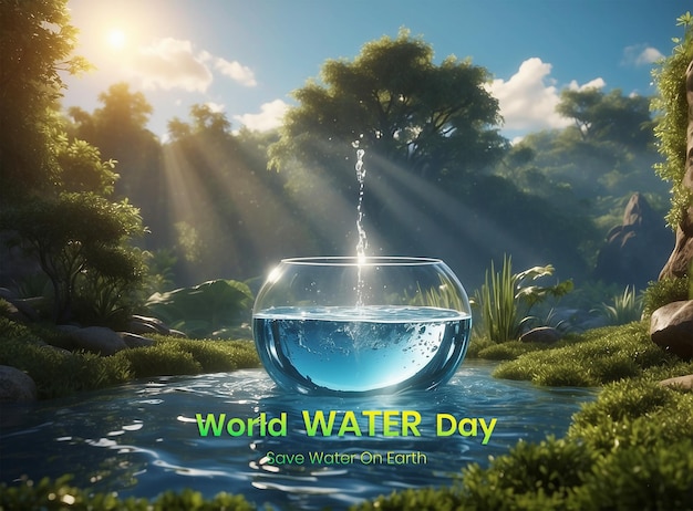 Le Concept De La Journée Mondiale De L’eau Reflète L’impact De L’humanité Sur Les Ressources En Eau
