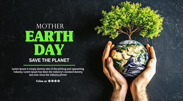 Le concept de la Journée de la Terre Mère avec des thèmes durables