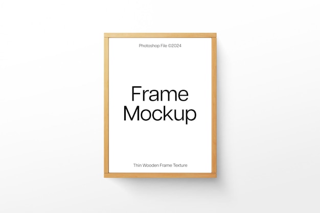 Concept mockup di telaio in legno leggero PSD