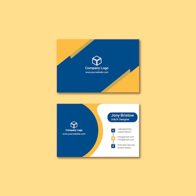 Concept de modèle de carte d'identité d'entreprise